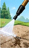 Pressure washing illustration
