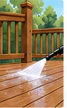 Deck & Fence Washing illustration