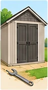 Storage Shed Assembly illustration